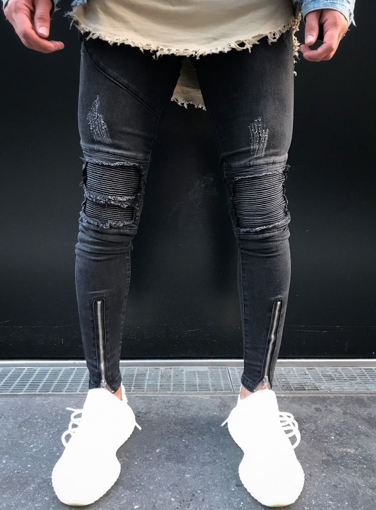 Mejor Precio En A Granel Le Pantalon De Moto Slim De Genou Plie Le Pantalon  De Jeans 28 38 | Envío Gratuito | Fr.Dhgate | Moins Cher Que CIMALP.