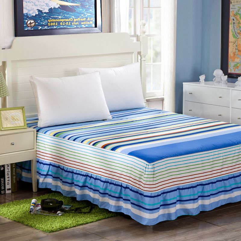 100 cotton bedskirt print
