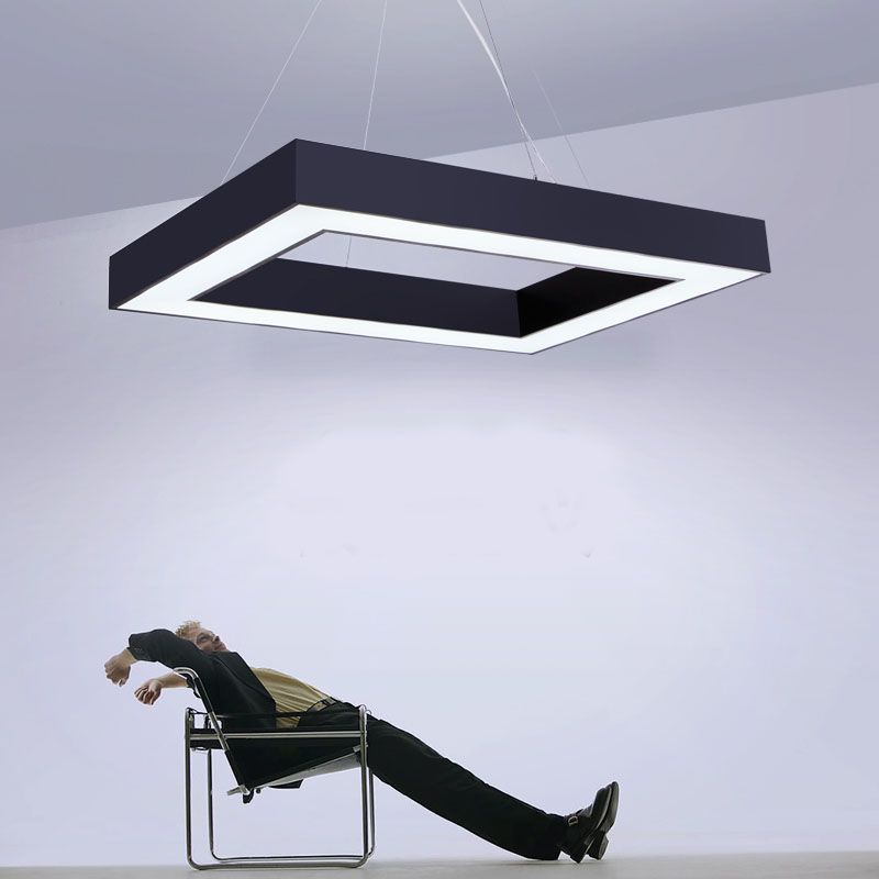 Modern Square Led Pendant Lamp Creative Diy Office Lights For Conference Room Home Study Decor Combination Shape