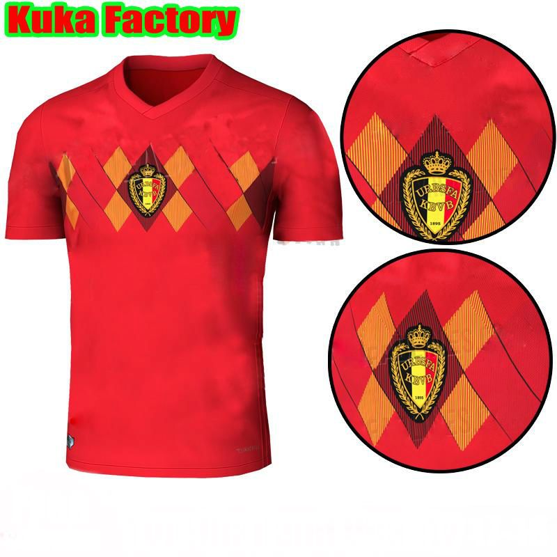 2020 2018 Belgium Home Away Red Top LUKAKU FELLAINI HAZARD ...