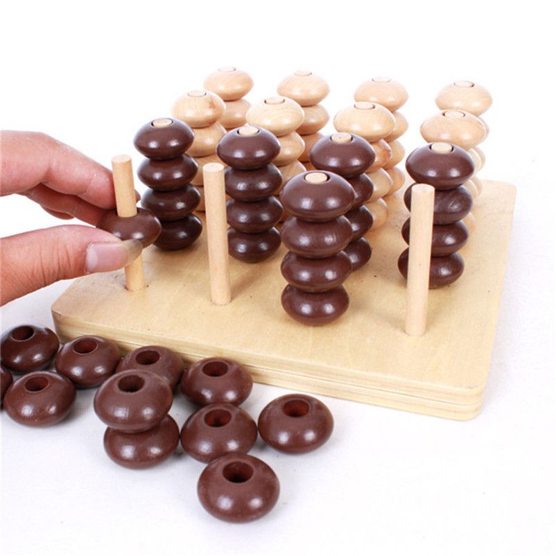 wooden 3d connect four chess funny development intelligent