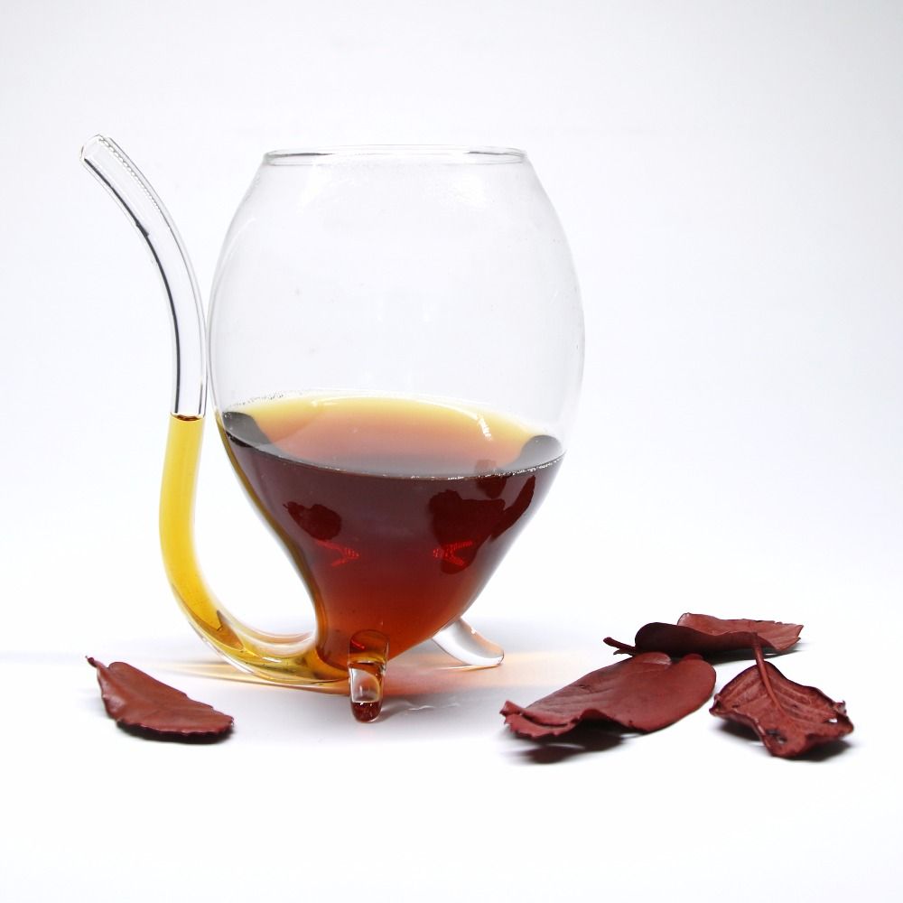 2 Pieces Big Size Wine Glass With Built In Straw Devil Drinking Cup 11oz Alcohol Mashine Shot
