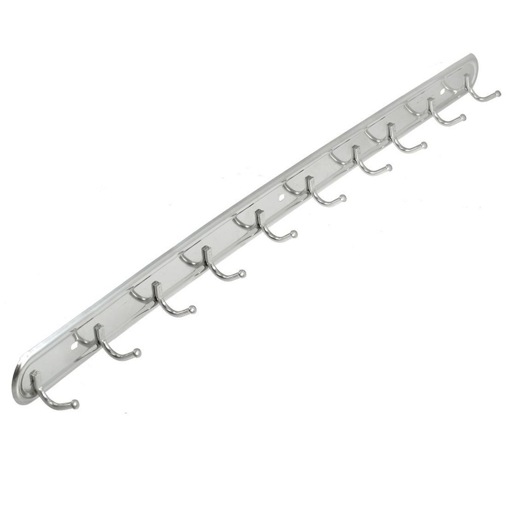 High Quality 24 Long Wall Mount Stainless Steel 10 Hangers Hook
