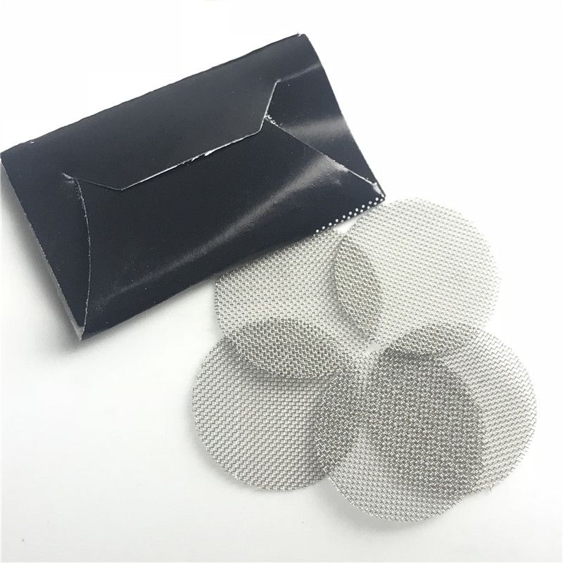 2021 Glass Smoking Pipe Screens With 20mm Sliver Steel Ccreen Filter Screen For Dry Herb Tobacco