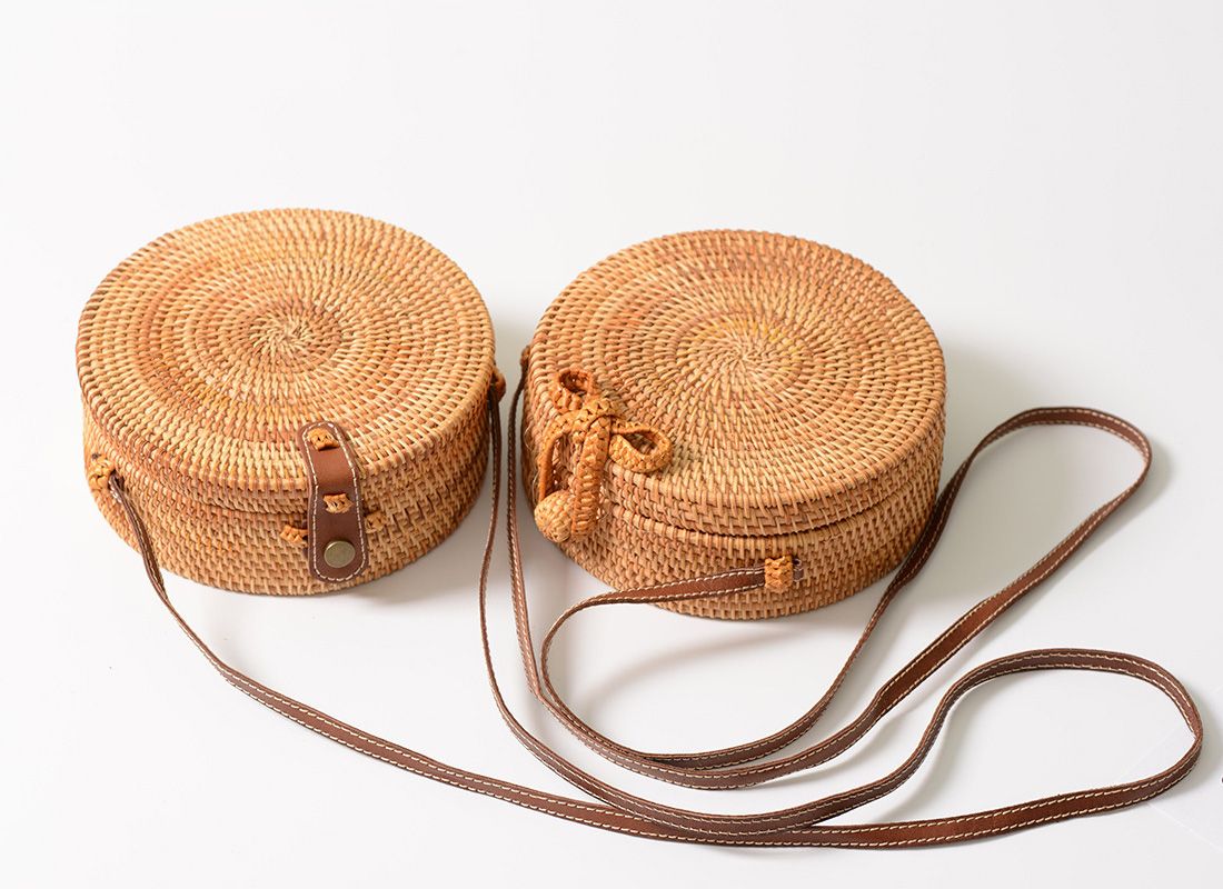 High Quality Shoulder Bag Rattan Round Bag 2018 New Round Rattan