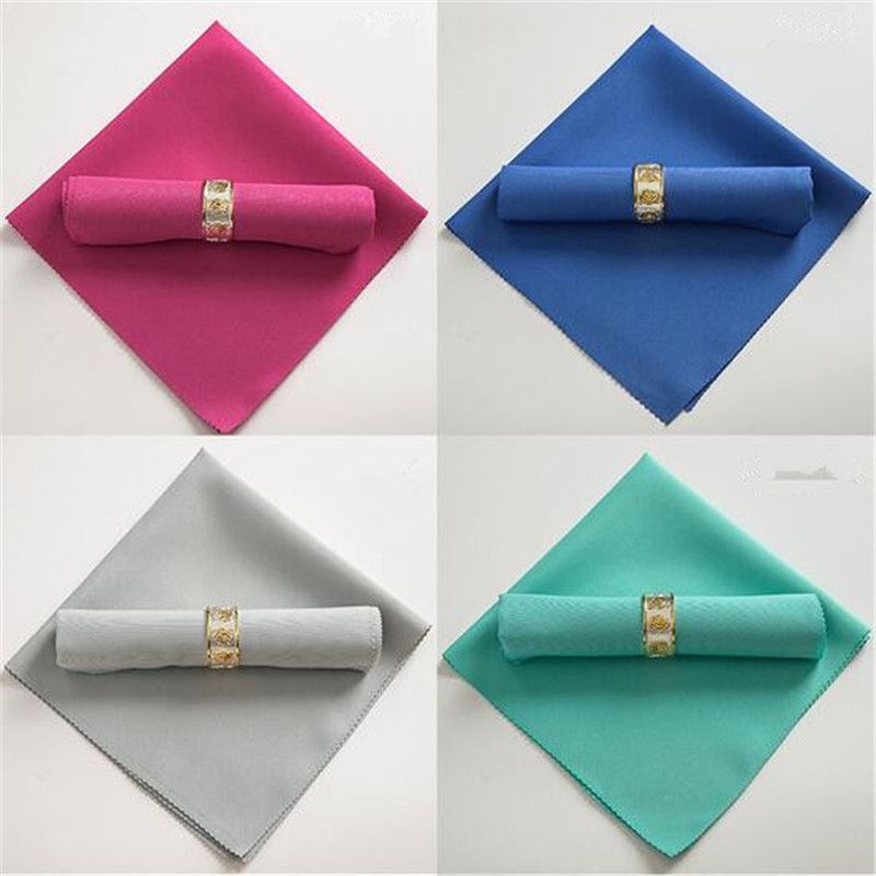 New Home 48*48cm Napkins Polyester Napkin Cotton Handkerchief Cloth