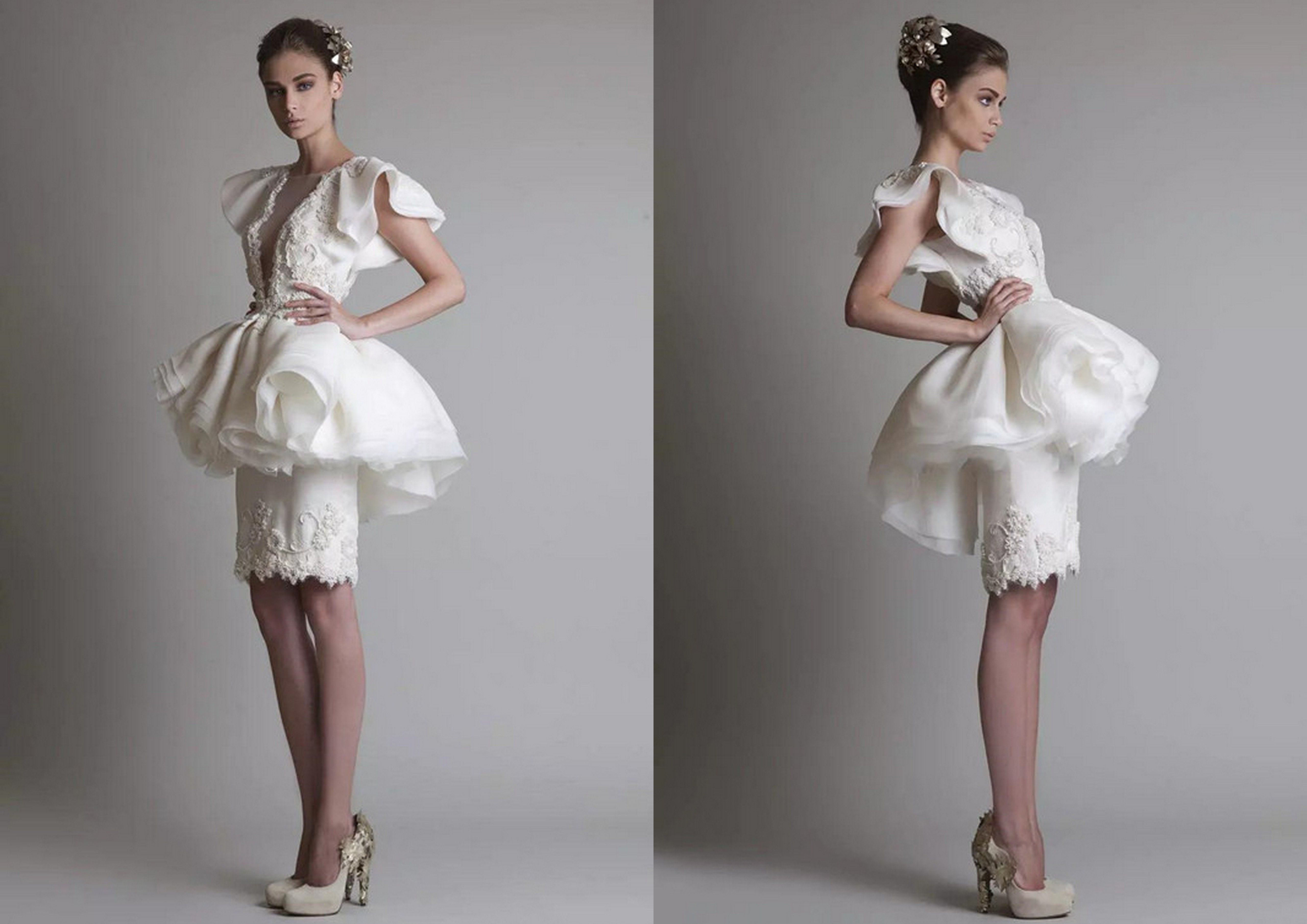 Short Skirt Wedding Dress