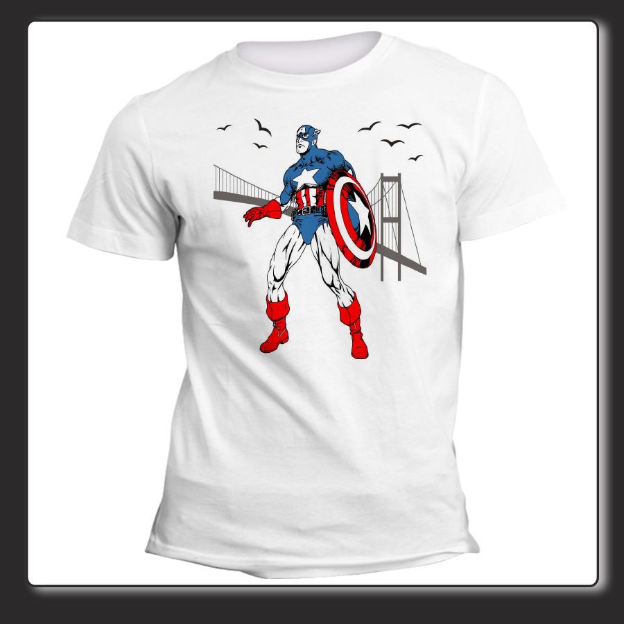 T-Shirt Uomo Marvel America-Captain 
