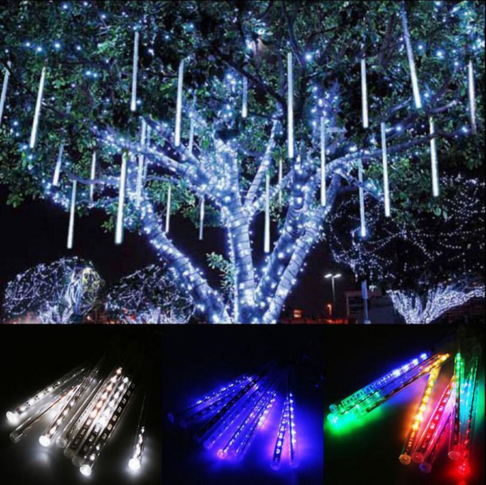 Led 30cm Falling Rain Drop Icicle Snow Fall String Snow Fall Xmas Fairy Light Xmas Tree Light Decor Ooa3958 Outdoor Christmas Stockings Outdoor Holiday