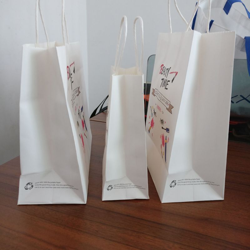 Wholesale Custom Printed Logo Boutique Kraft Paper Bags