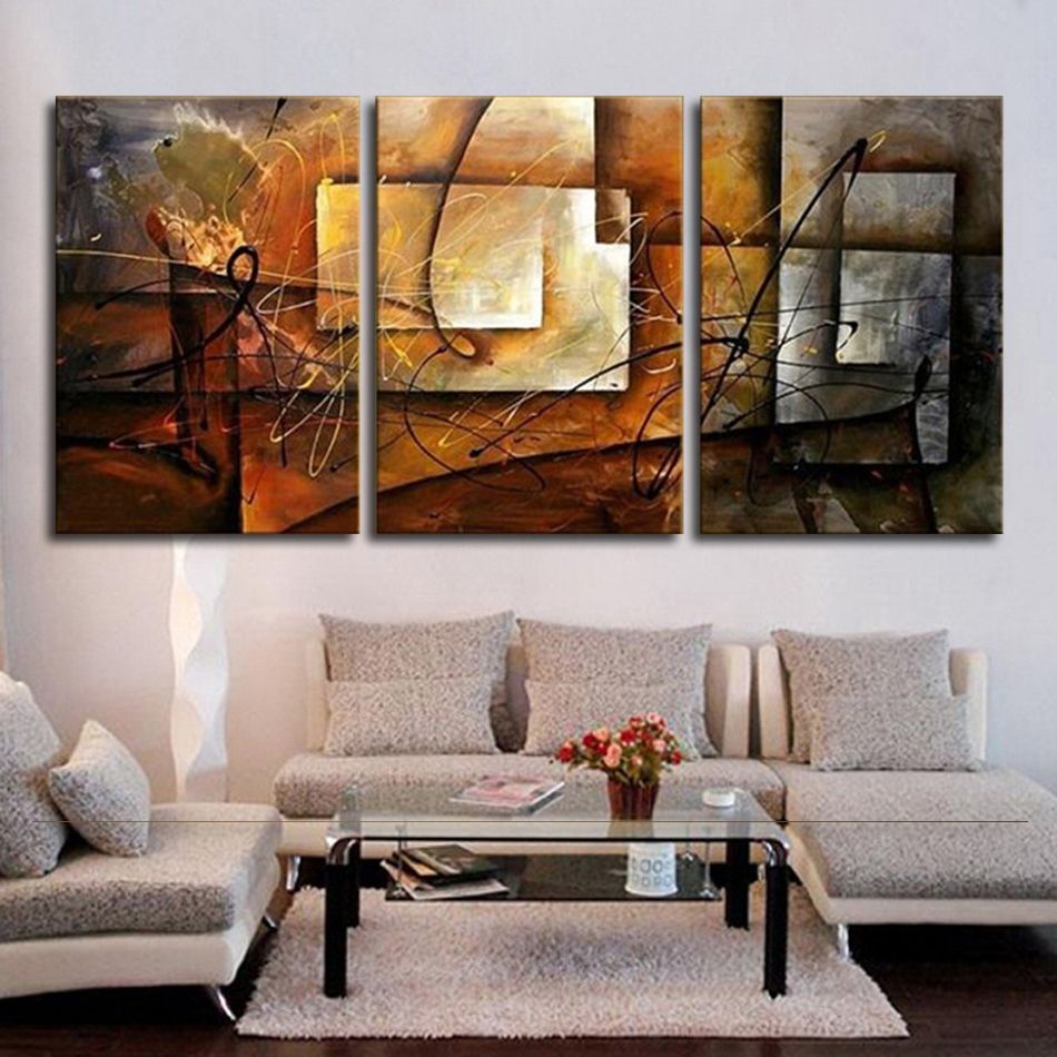 Hand Painted Modern Abstract Oil Painting Wall Art Canvas Set 3 Panel Realistic Home Decoration Picture For Kitchen Living Room Y18102209 - Hand Painted Wall Art Hand Painted Modern Abstract Oil Painting Wall Art Canvas Set 3 Panel Realistic Home Decoration Picture For Kitchen Living Room Y18102209 - Hand Painted Wall Art