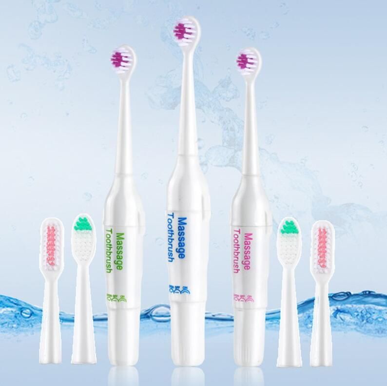 Soft Wool Electric Toothbrush No Rechargeable With 3 Brush Heads