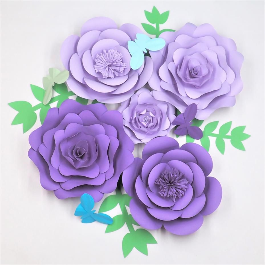 2019 diy giant paper flowers leaves butterflies half made paper diy giant paper rose flower