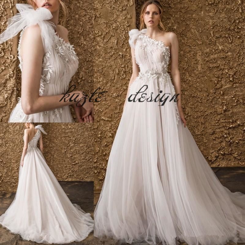 one shoulder wedding dress 2018