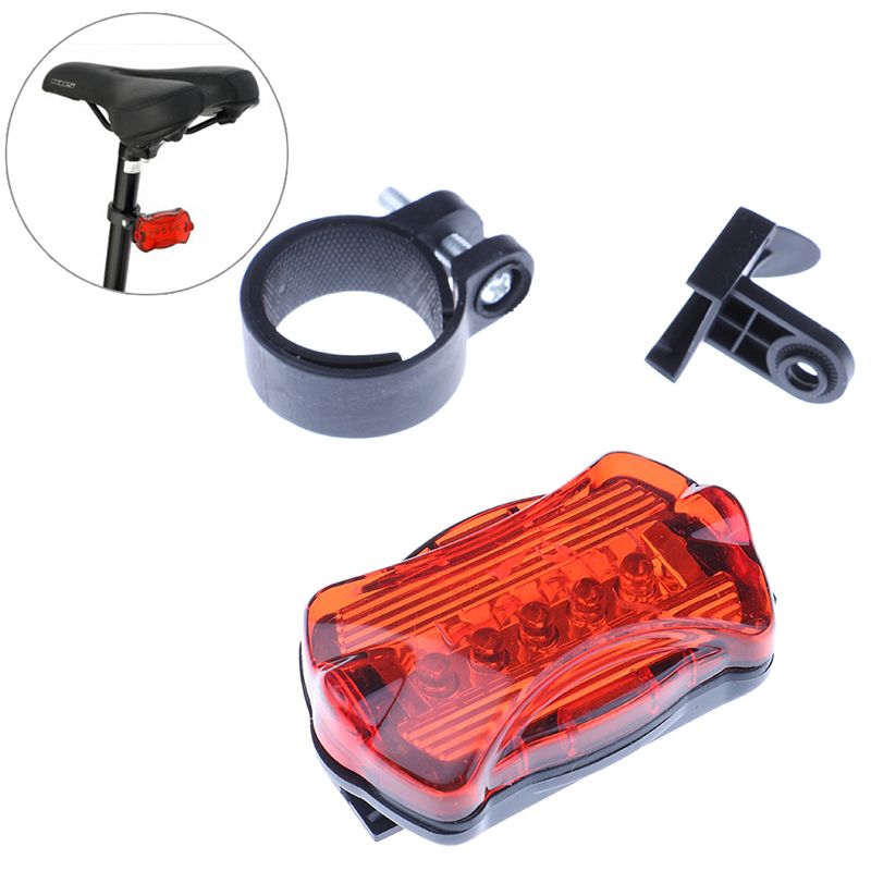Cycling Bicycle Bike Tail Light 6-Mode Rear Safety Warning LED Flashing Bulbs