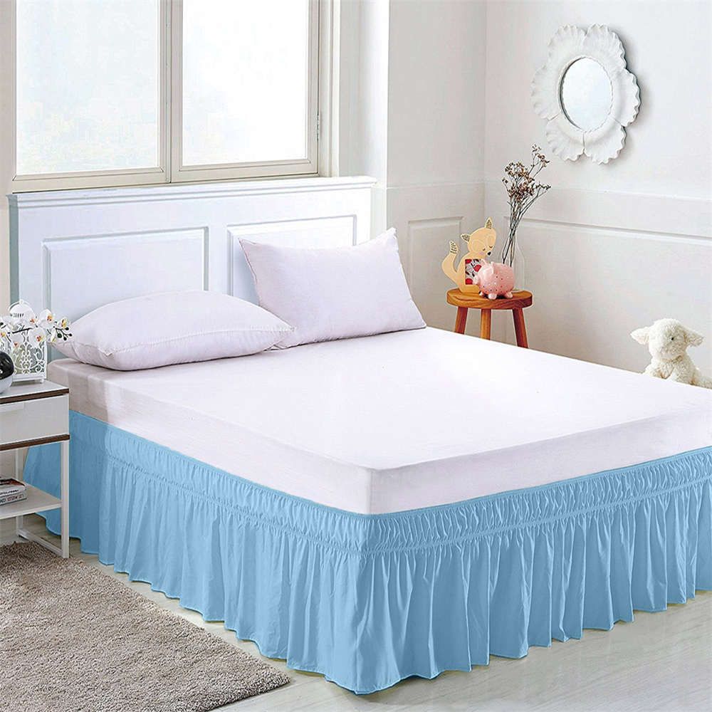 Polyester Solid Color Elastic Bed Skirt Without Surface Five Polyester Solid Color Elastic Bed Skirt Without Surface Five Sizes A Bedspread Lace With