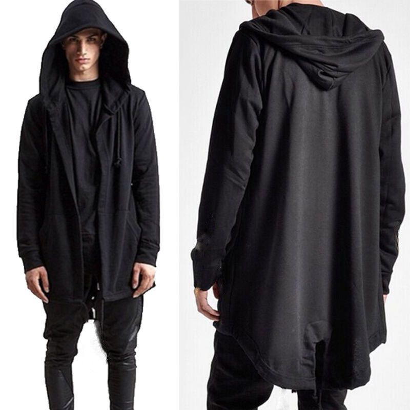 long cardigan moletom com capuz mens