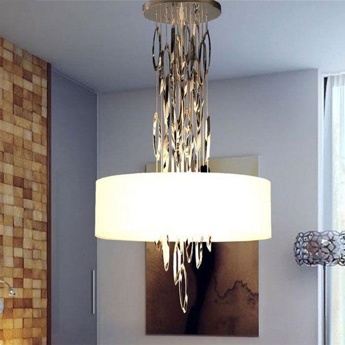 Art Design Modern Led Re Chandeliers Fabric Lampshade Lumiere Art Design Modern Led Re Chandeliers Fabric Lampshade Lumiere Hanging Lighting Fixture Stainless Steel Decoration Chandelier Table Lamps