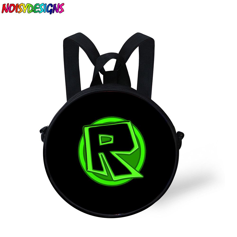 Wholesale Roblox Games Printing Bags For Baby Boys Little Kids Backpack Figure Satchel Round Design Bookbag Child Schoolbags - 