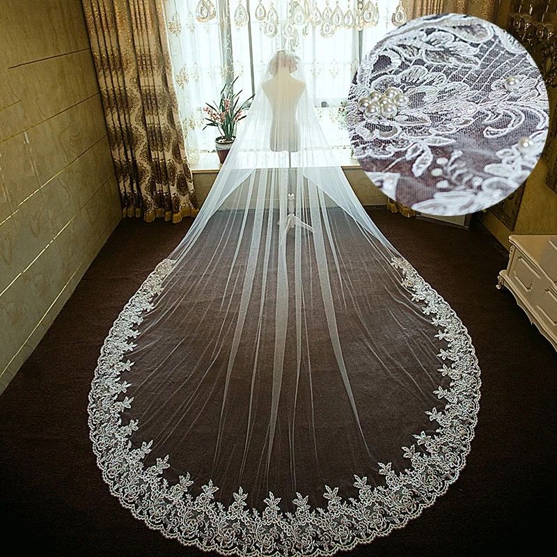 long veil with long train