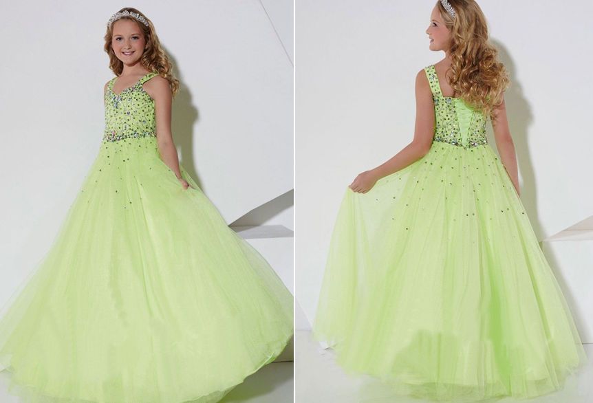 apple green gown