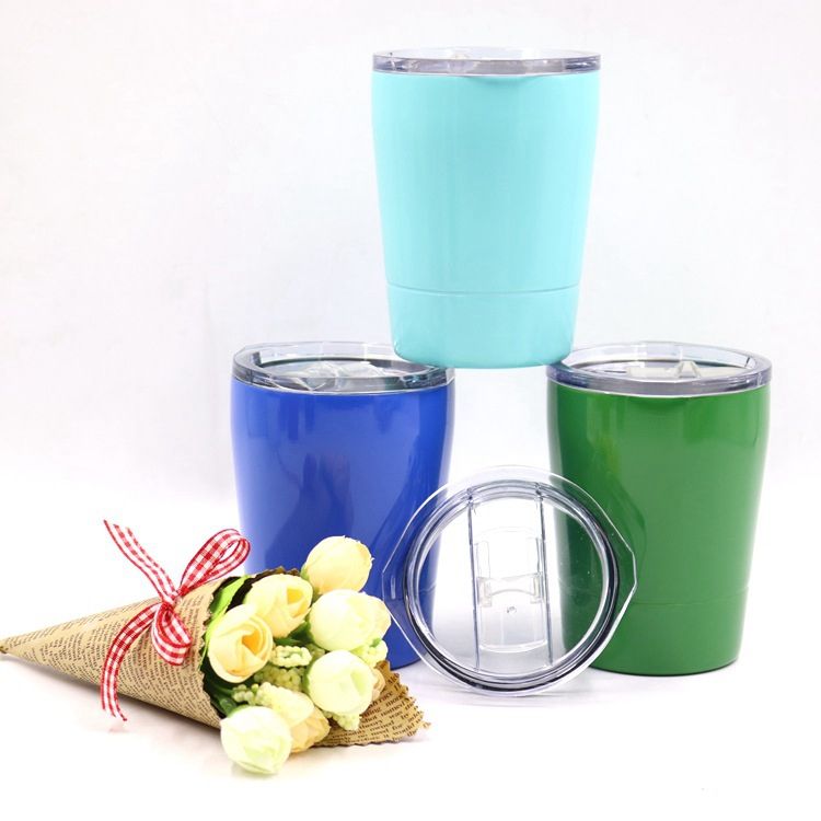 9oz Stainless Steel Toddler Tumblers With Lid Straw Double Wall