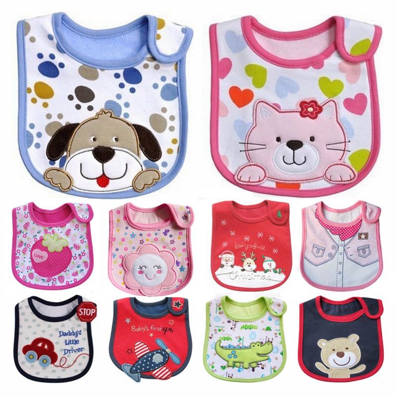 2019 Cute Baby Bibs Waterproof Newborn Boys Girls Cottonbibs Saliva