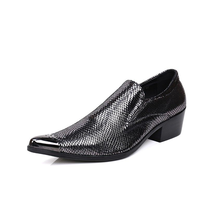 Acquistare Moda Uomo Scarpe Tacchi Alti Nero In Vera Pelle Slip On  Mocassini Scarpe Eleganti A Punta Svasata Oxford Economico | Consegna  Veloce E Qualità | It.Dhgate