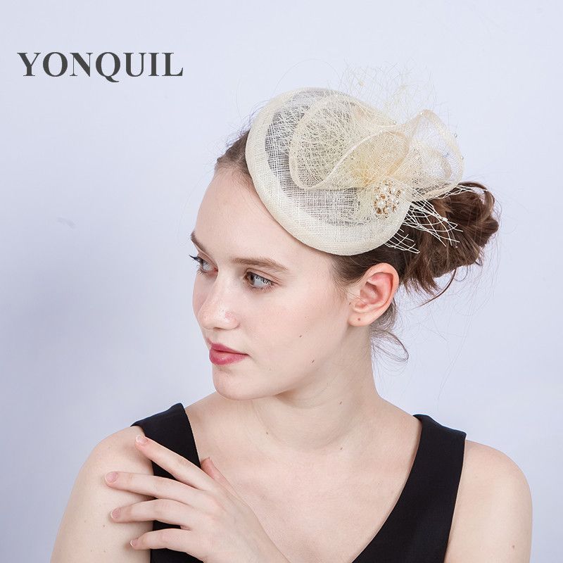 New Arrival Nice Ladies Fascinators With Pearl Veils Racing Season