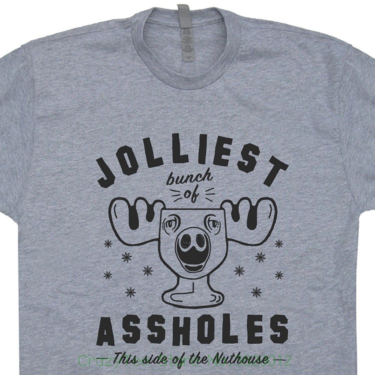 Letter Jolliest Bunch Assholes T Shirt Christmas Vacation Quote You Serious Clark Cousin Ed Shitter Was Full Shirtmandude T Shirt Purchase Tee Shirt A