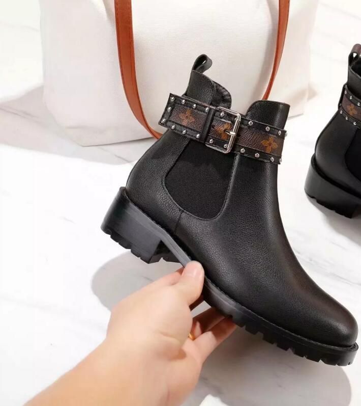 HOT Luxury Branded Full Leather Women'S Boots Designer Style High Quality Fashion Female Short
