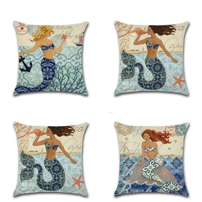 Cartoon Mermaid Design Pillowcase Add More Fun For Home Decor Classic Style Pillow Case Digital Printing Pattern Cushion Cover 4 8khb Z Cartoon Mermaid Design Pillowcase Add More Fun For Home Decor Classic Style Pillow Case Digital Printing Pattern Cushion Cover 4 8khb Z