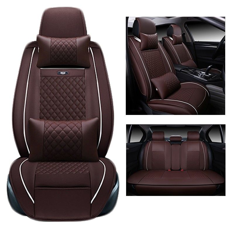 For TOYOTA Corolla RAV4 Highlander PRADO Yaris Prius Camry Leather Car Seat Cover Front And Back