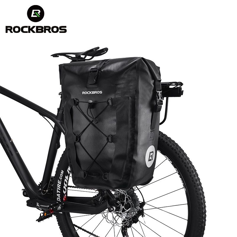 RockBros Fahrrad Gepäckträgertasche Wasserdicht Tragbar Tasche 18L Schwarz