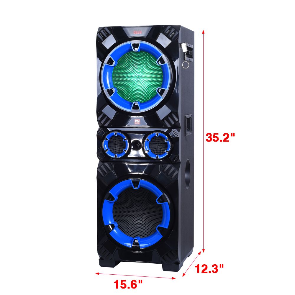 2019 PS 8322 Nutek PS 8322 Dual 8 Portable Bluetooth PA Speaker