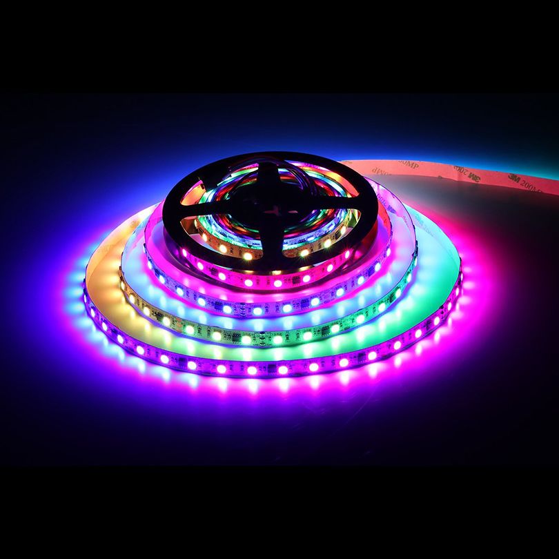 5050 Smd Rgb Ws2811 Led Strip 5m 60leds M Dc12v 2811 Addressable 5050 Smd Rgb Ws2811 Led Strip 5m 60leds M Dc12v 2811 Addressable Digital Pixels External 1 Ic Control 3 Leds Lights Strips Light From