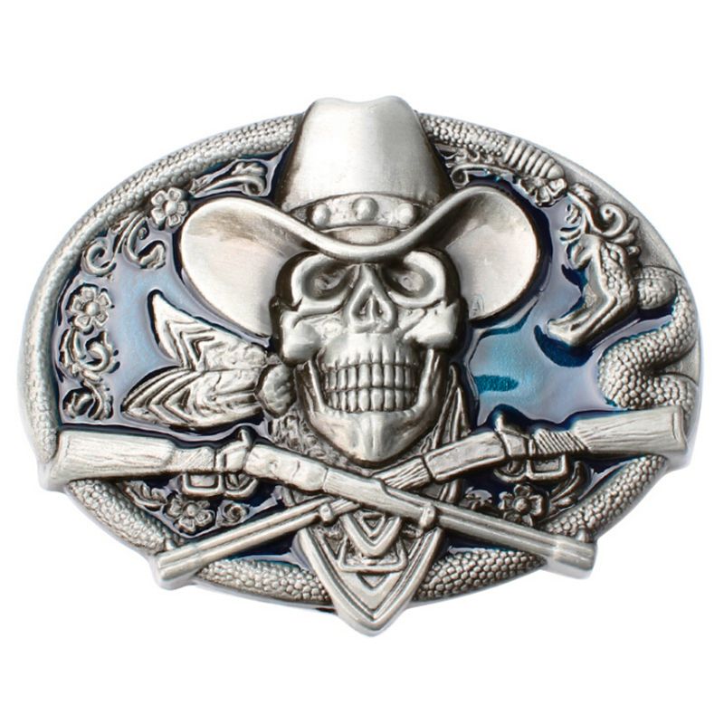 Koop Gun Skull Gesp Metalen Schedel Hoofd Riem Wild Western Style Accessoires Goedkoop | Levering En Kwaliteit | Nl.Dhgate