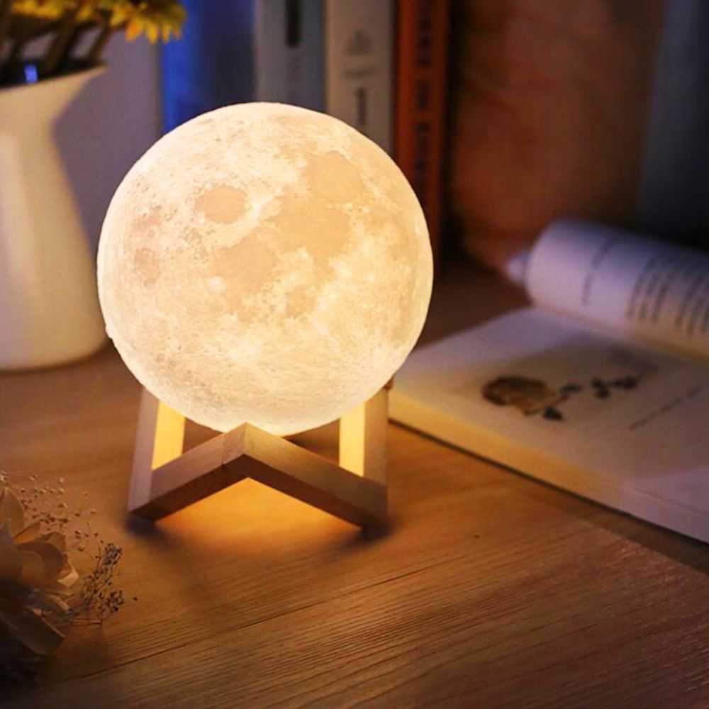 Usb 3d Light Fixtures 8cm 10cm Moon Lamp Levitating Night Led Color Change Touch Lighting Bedrooms