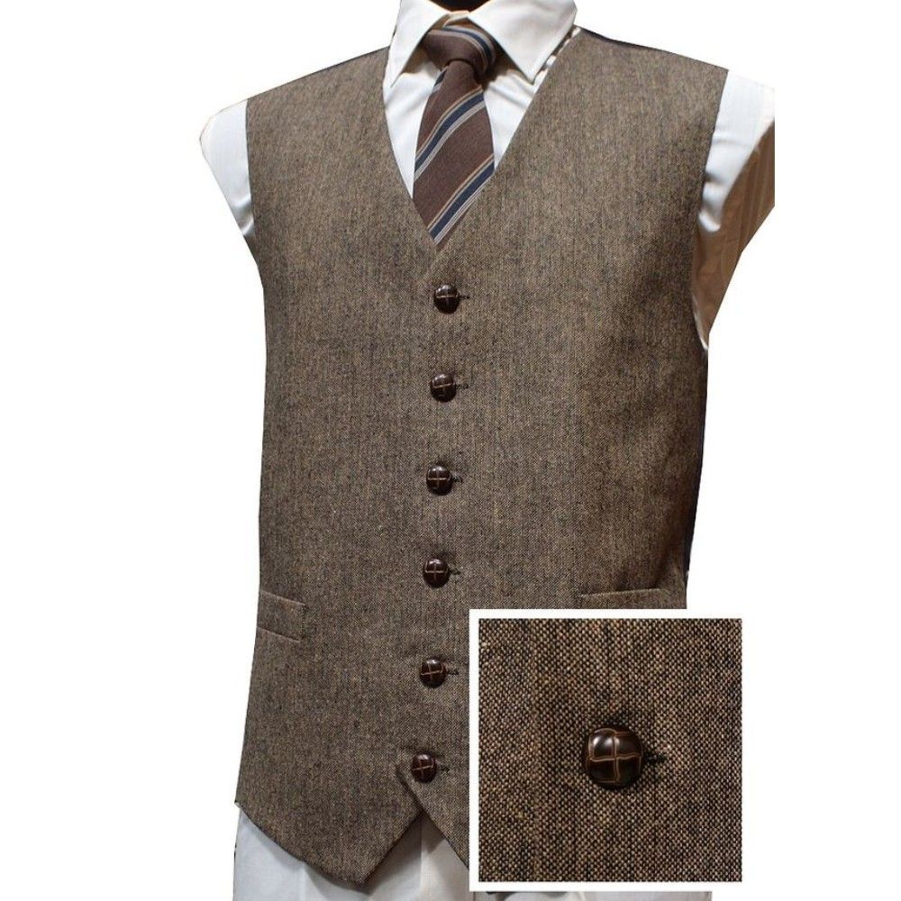 2018 Modest Tweed Vest Wool Groom Vests Men'S Suit Vests Slim Fit Men'S