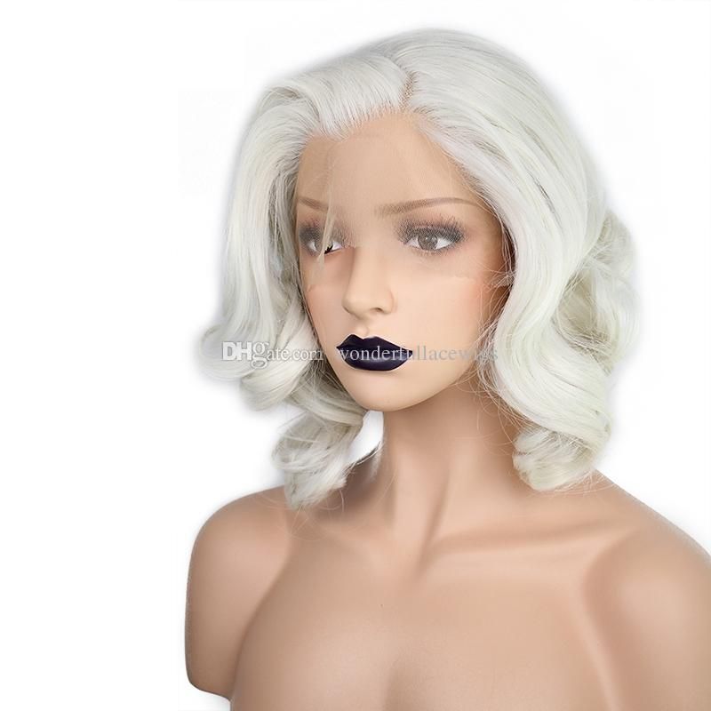 deep wave bob hairstyle 58 150 density 10 16 inch short bob cut white body wave bob synthetic lace front wig heat resistant fiber for black womem real from deep wave bob hairstyle 58 150 density 10 16 inch short bob cut white body wave bob synthetic lace front wig heat resistant fiber for black womem real from