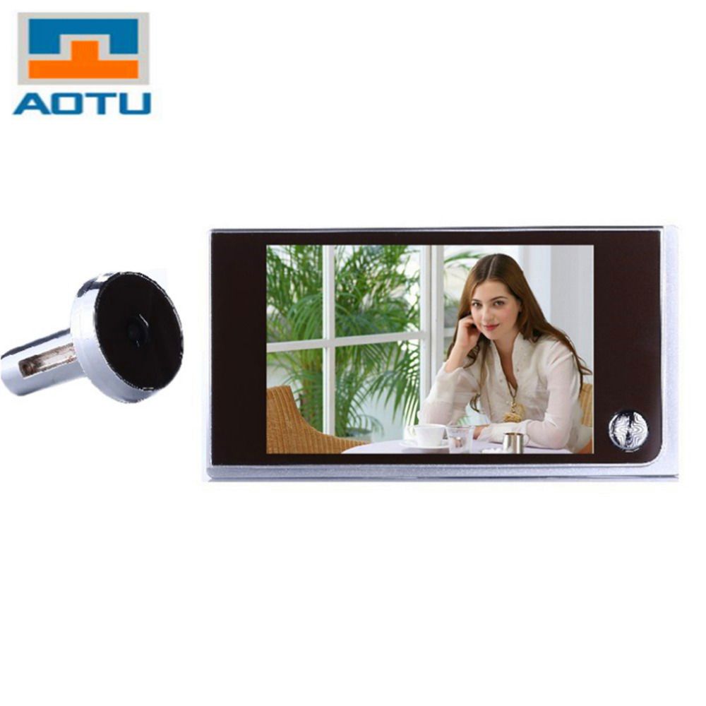 Multifuncional de Seguridad para el hogar de 3.5 pulgadas LCD Color Digital TFT Memoria puerta mirilla visor timbre de la c/ámara de seguridad