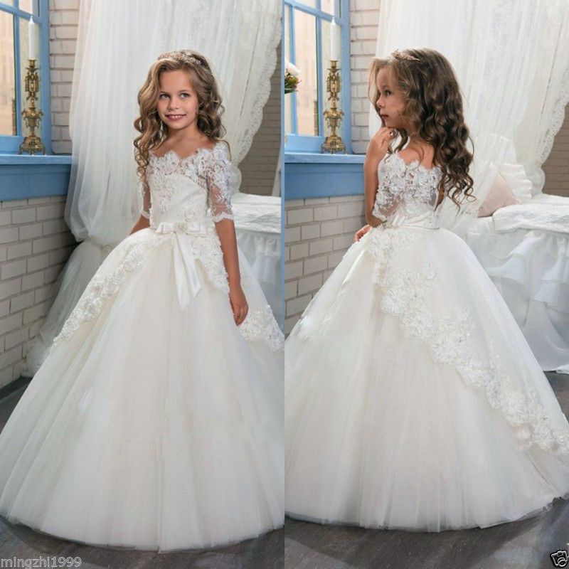 Girl Communion Party Prom Princess Pageant Bridesmaid Wedding Flower Girl Dress