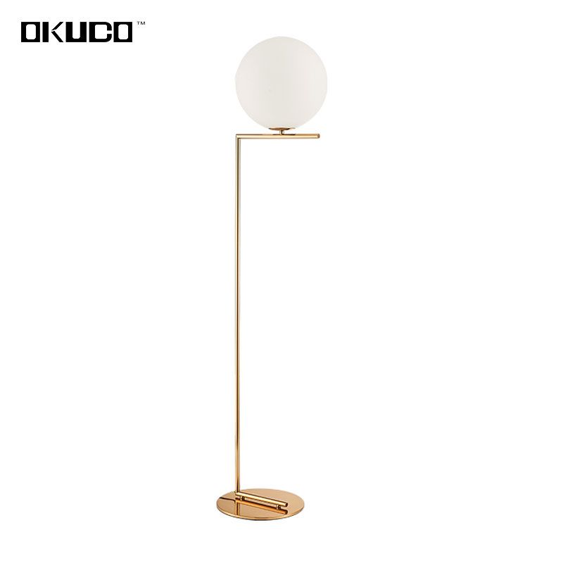 2019 Modern Simple Gold Floor Lamps For Bedroom Led Source Modern Simple Gold Floor Lamps For Bedroom Led Source Contemporary Design Art Decoration White Glass Ball Lights