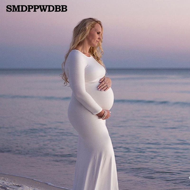 2019 Smdppwdbb White Maternity Dress For Photo Shoot Maternity Gown