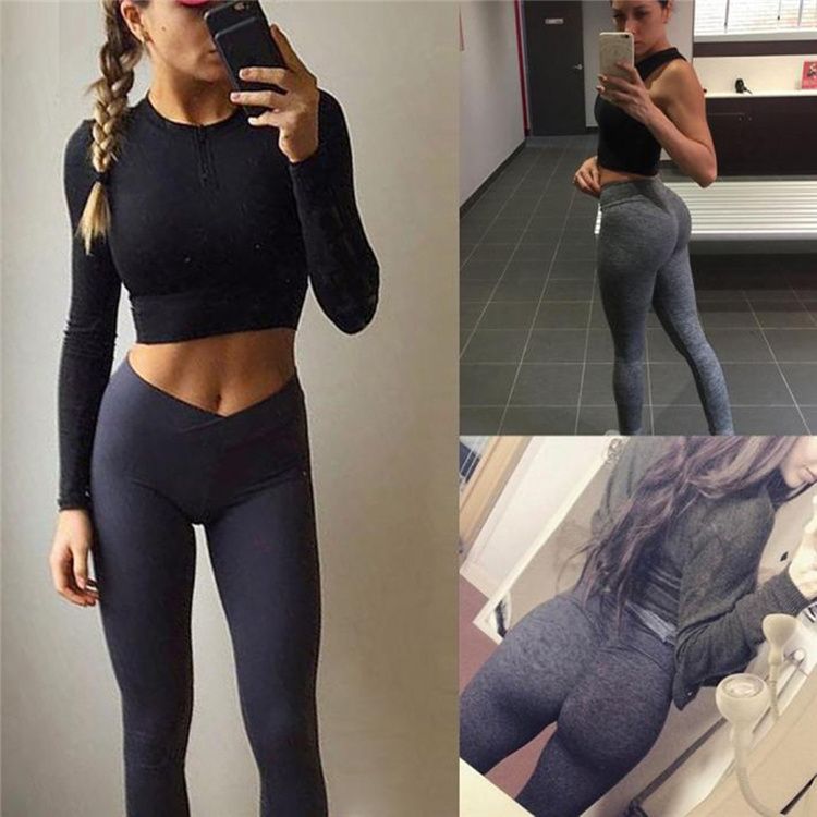 2020 Sex Low Waist Stretched Sports Pants Gym Clothes