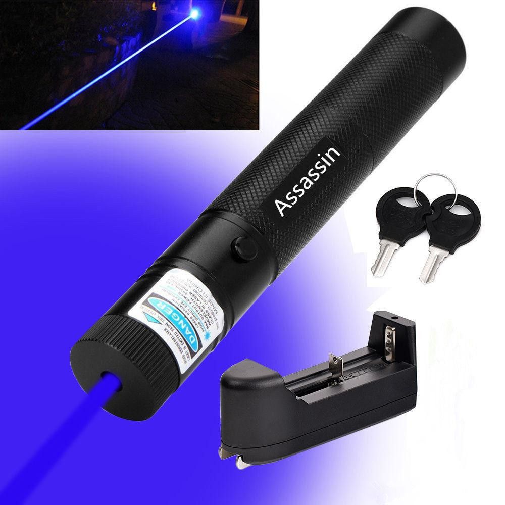 Burning Blue Voilet Laser Pointer Pen 10Mile Powerful Blue