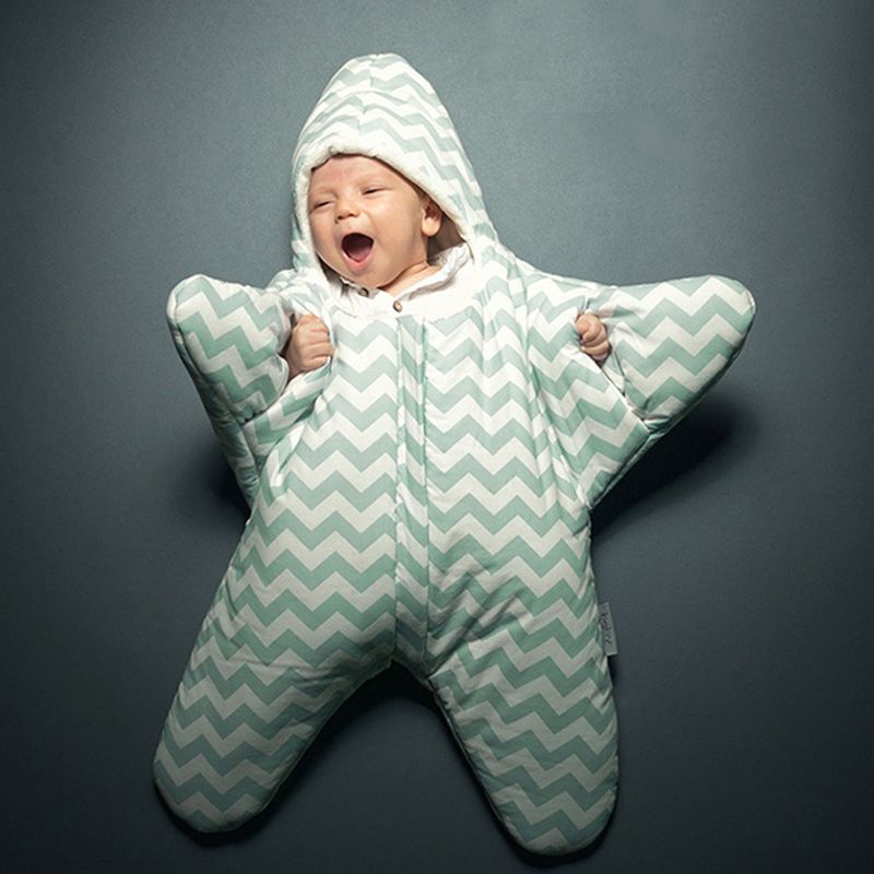 New Baby Sleeping Bag Starfish Newborn Winter New Baby Sleeping Bag Starfish Newborn Winter Strollers Bed Swaddle Blanket Wrap Cartoon Bedding Gift For Fleece Bags Cute Girls