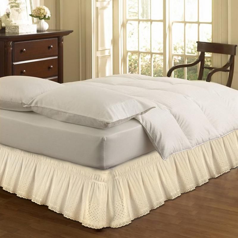 Großhandel 1,5 M Bett Rock Wrap Around Einfache Passform Baumwolle ... Großhandel 1,5 M Bett Rock Wrap Around Einfache Passform Baumwolle ...