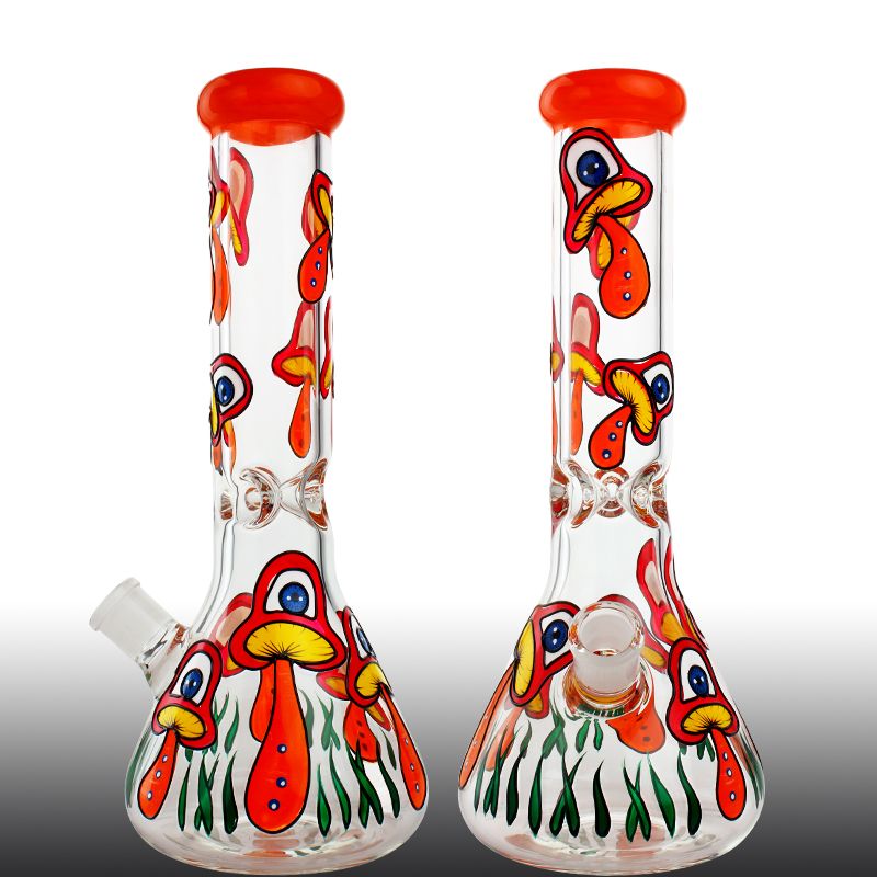 2020 9mm Thick Beaker Glass Bongs Heady Glass Bong With Diffused