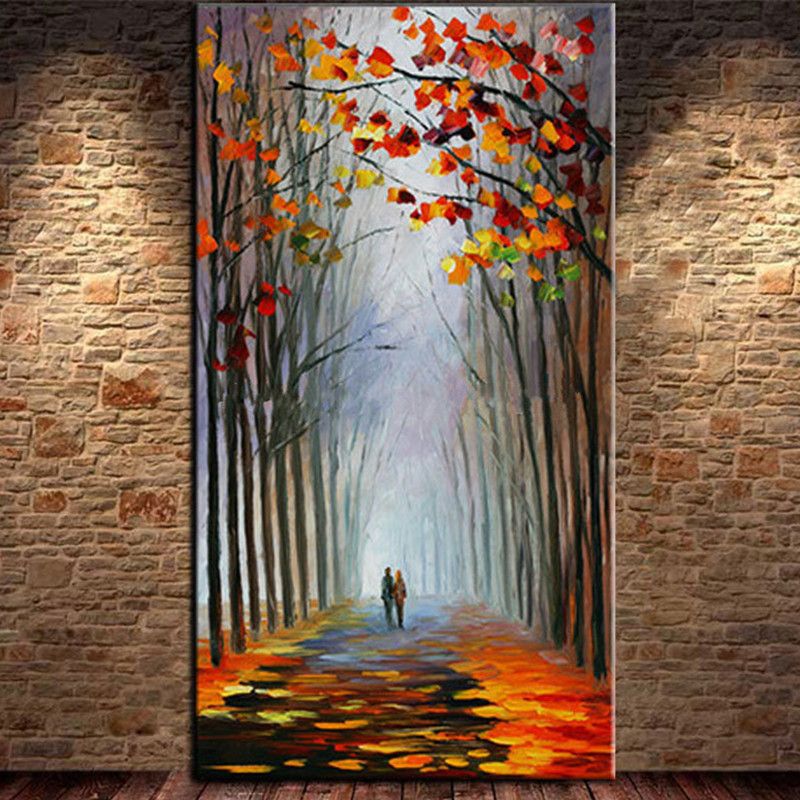 Compre Pintados A Mao Faca Arvore Paisagem Pintura A Oleo Sobre Tela Grande Abstrata Natural Cena Pinturas Home Decor Wall Art Pictures De Paintingart2017 217 48 Pt Dhgate Com